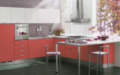 Кухня в красном цвете