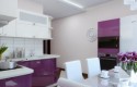 Бело фиолетовая кухня
